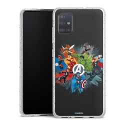 Silikon Glitter Case transparent-silber