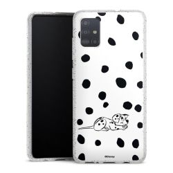 Silikon Glitter Case transparent-silber