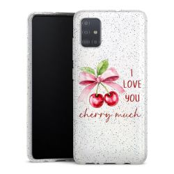 Silikon Glitter Case transparent-silber