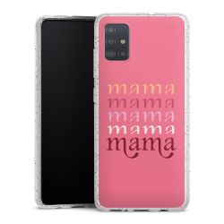 Silikon Glitter Case transparent-silber