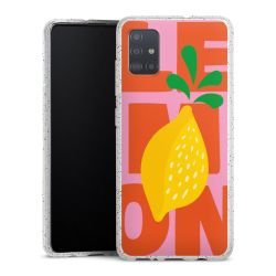 Silikon Glitter Case transparent-silber