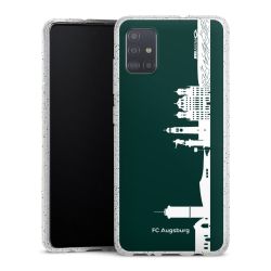 Silikon Glitter Case transparent-silber