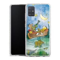 Silikon Glitter Case transparent-silber