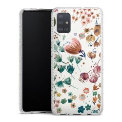 Silikon Glitter Case transparent-silber