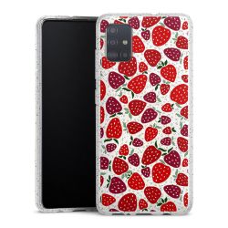 Silikon Glitter Case transparent-silber