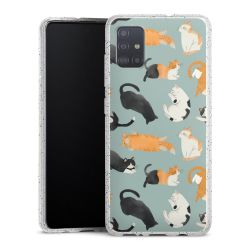 Silikon Glitter Case transparent-silber