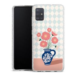 Silikon Glitter Case transparent-silber