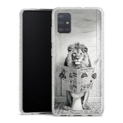 Silikon Glitter Case transparent-silber