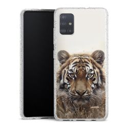 Silikon Glitter Case transparent-silber