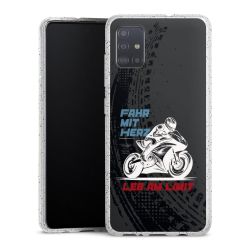 Silikon Glitter Case transparent-silber