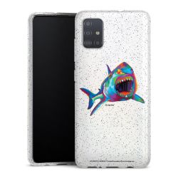 Silikon Glitter Case transparent-silber