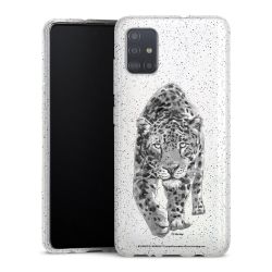 Silikon Glitter Case transparent-silber