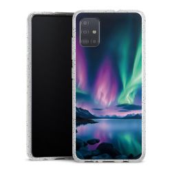 Silikon Glitter Case transparent-silber