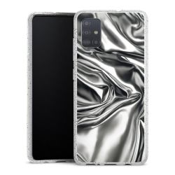 Silikon Glitter Case transparent-silber