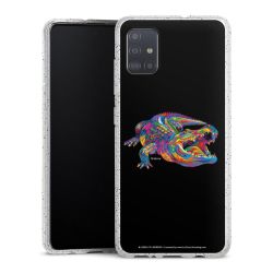 Silikon Glitter Case transparent-silber