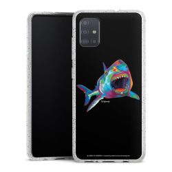 Silikon Glitter Case transparent-silber