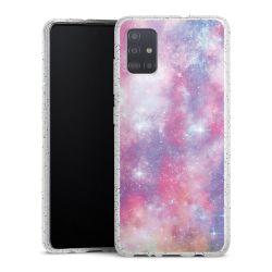 Silikon Glitter Case transparent-silber