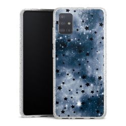 Silikon Glitter Case transparent-silber