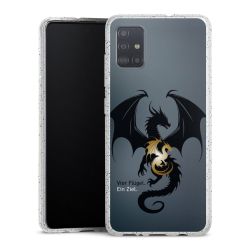 Silikon Glitter Case transparent-silber