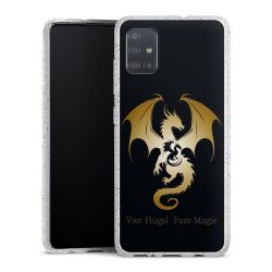 Silikon Glitter Case transparent-silber