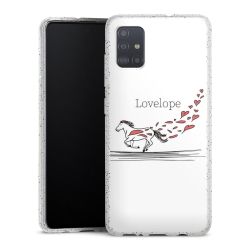 Silikon Glitter Case transparent-silber