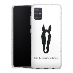 Silikon Glitter Case transparent-silber