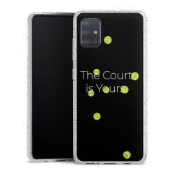 Silikon Glitter Case transparent-silber