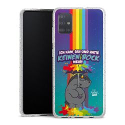 Silikon Glitter Case transparent-silber