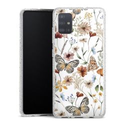 Silikon Glitter Case transparent-silber