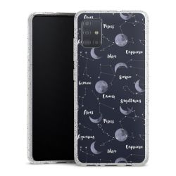 Silikon Glitter Case transparent-silber