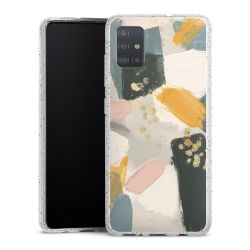 Silikon Glitter Case transparent-silber