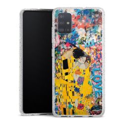 Silikon Glitter Case transparent-silber