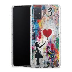 Silikon Glitter Case transparent-silber