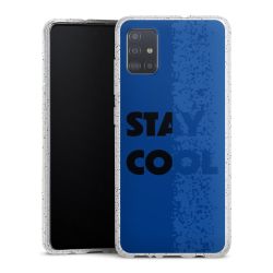 Silikon Glitter Case transparent-silber