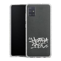 Silikon Glitter Case transparent-silber