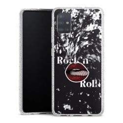 Silikon Glitter Case transparent-silber