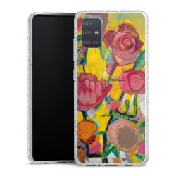 Silikon Glitter Case transparent-silber