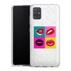 Silikon Glitter Case transparent-silber