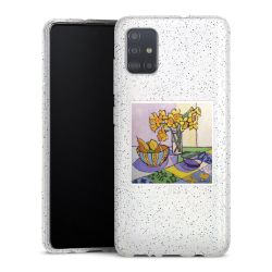 Silikon Glitter Case transparent-silber
