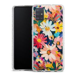 Silikon Glitter Case transparent-silber