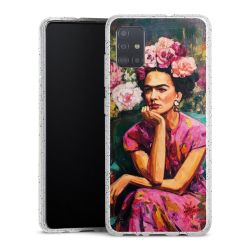 Silikon Glitter Case transparent-silber