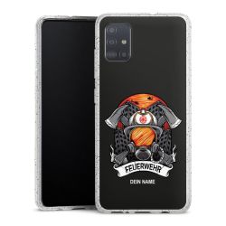 Silikon Glitter Case transparent-silber