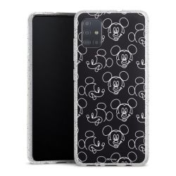 Silikon Glitter Case transparent-silber