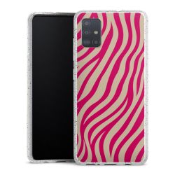 Silikon Glitter Case transparent-silber