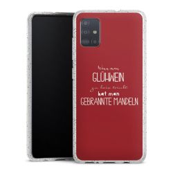 Silikon Glitter Case transparent-silber