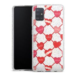 Silikon Glitter Case transparent-silber