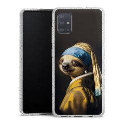 Silikon Glitter Case transparent-silber