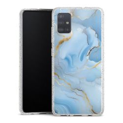 Silikon Glitter Case transparent-silber