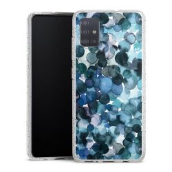 Silikon Glitter Case transparent-silber