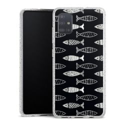 Silikon Glitter Case transparent-silber